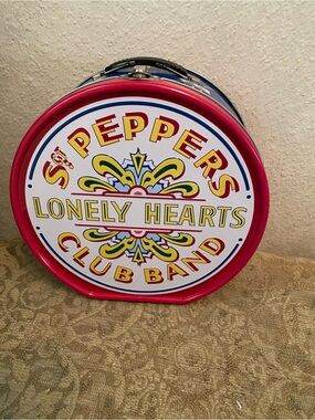 The Beatles Red and Yellow Sgt. Peppers Round Tin